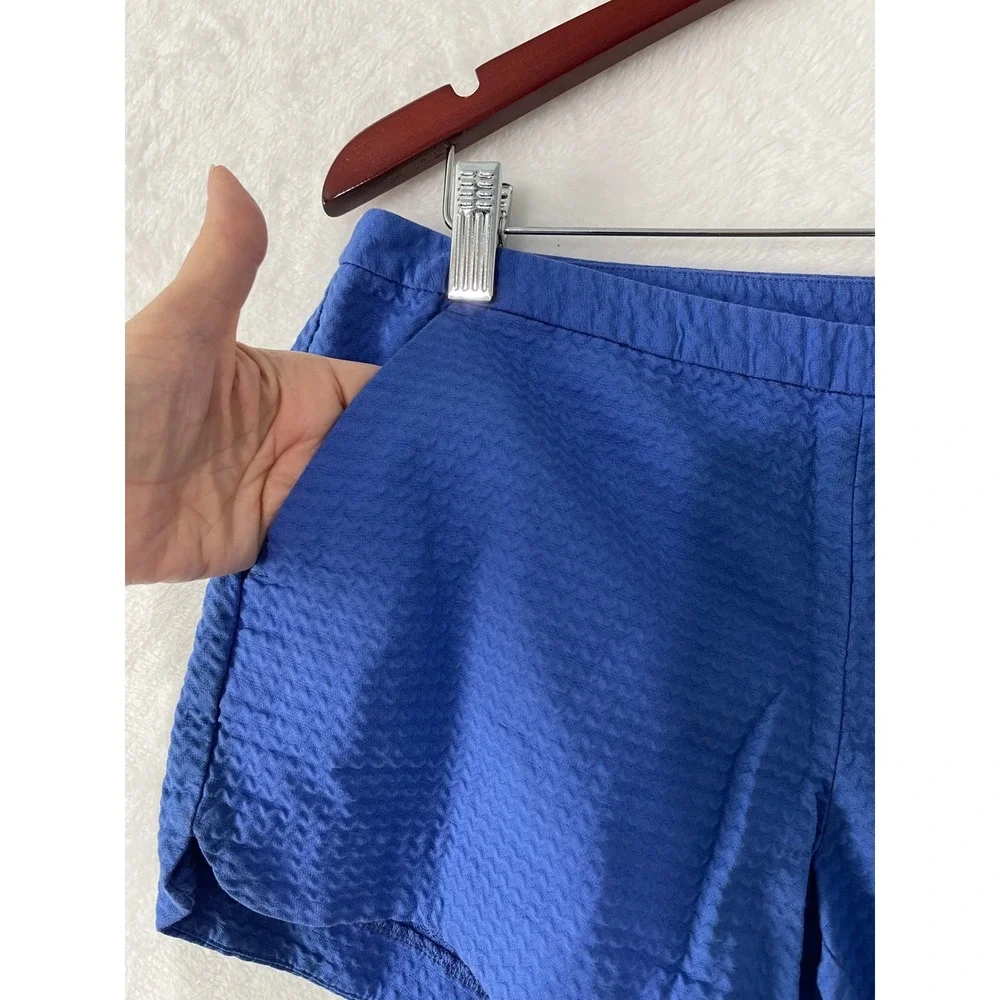 Lilly Pulitzer Callahan Blue Seersucker Shorts Womens Size 4 Preppy Resort